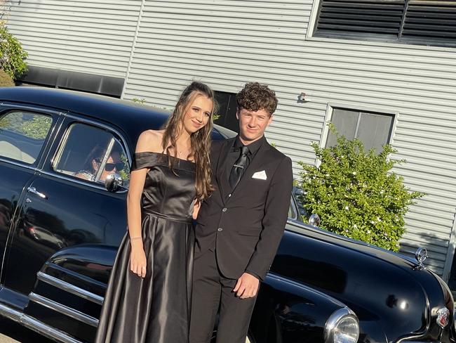 Ethan Dale and Mackenzie Harrold arrive at the formal.