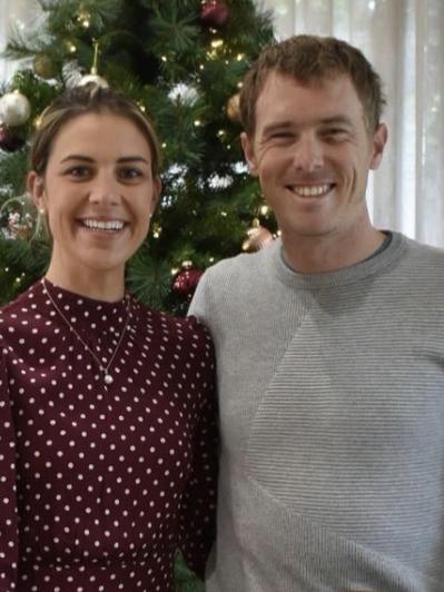 Rohan Dennis pictured with his wife, Melissa Hoskins in a post to Instagram dated December 25, 2023.