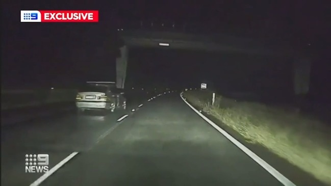 Teacher's car seen in dashcam footage (9 News)