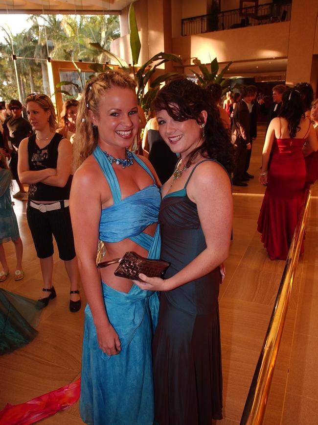 Palm Beach Currumbin High School formal at Conrad Jupiters Casino. Annaliese Woods and Amber Drysdale. Reporter: Ben Dillaway