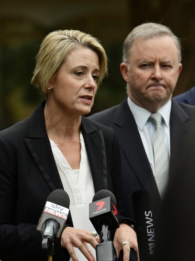 Anthony Albanese with Kristina Keneally.