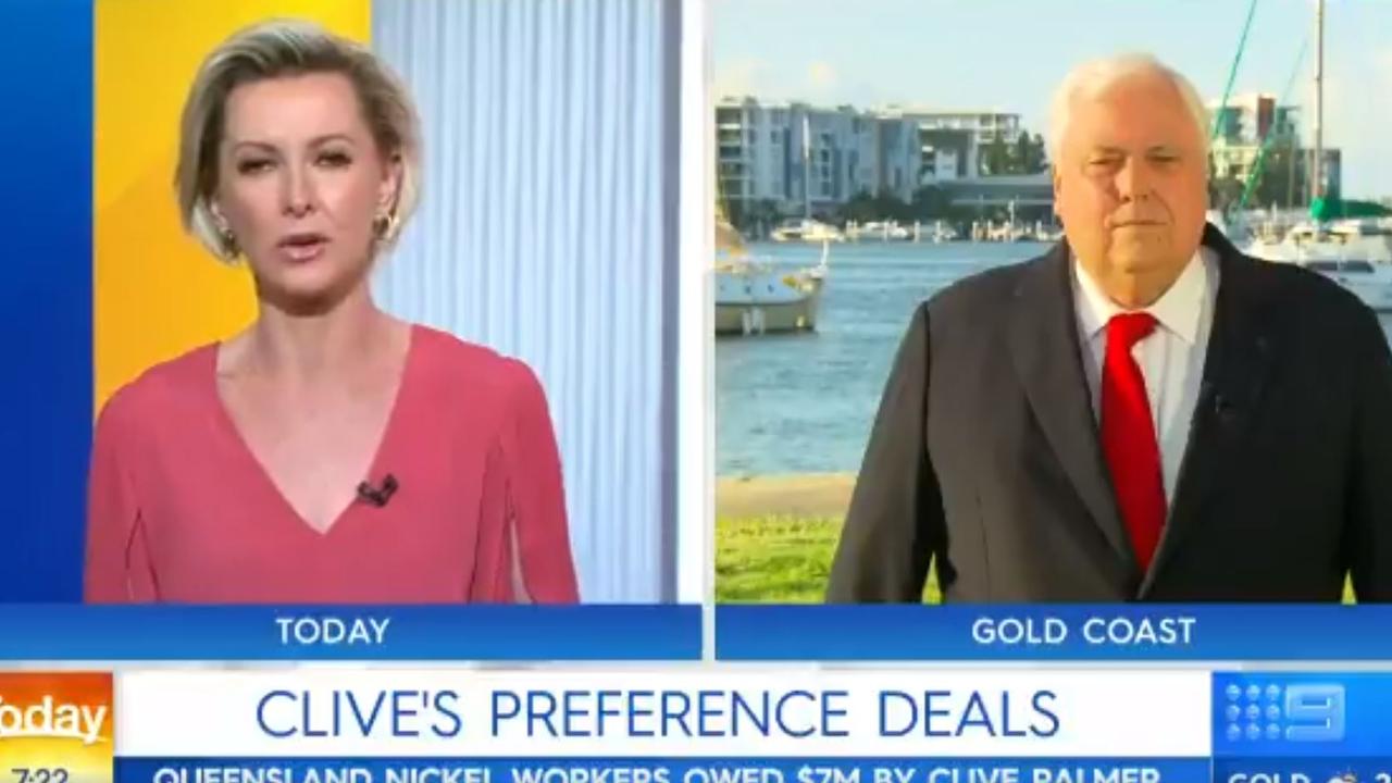 Clive Palmer made an explosive appearance on the Today show.