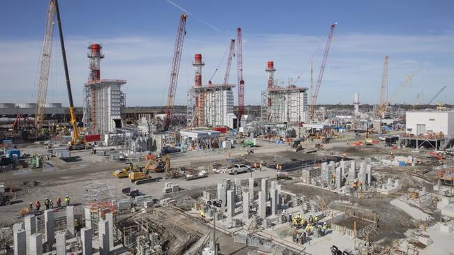 A liquefied natural gas facility being built in the US state of Louisiana last year. Picture: Wall Street Journal