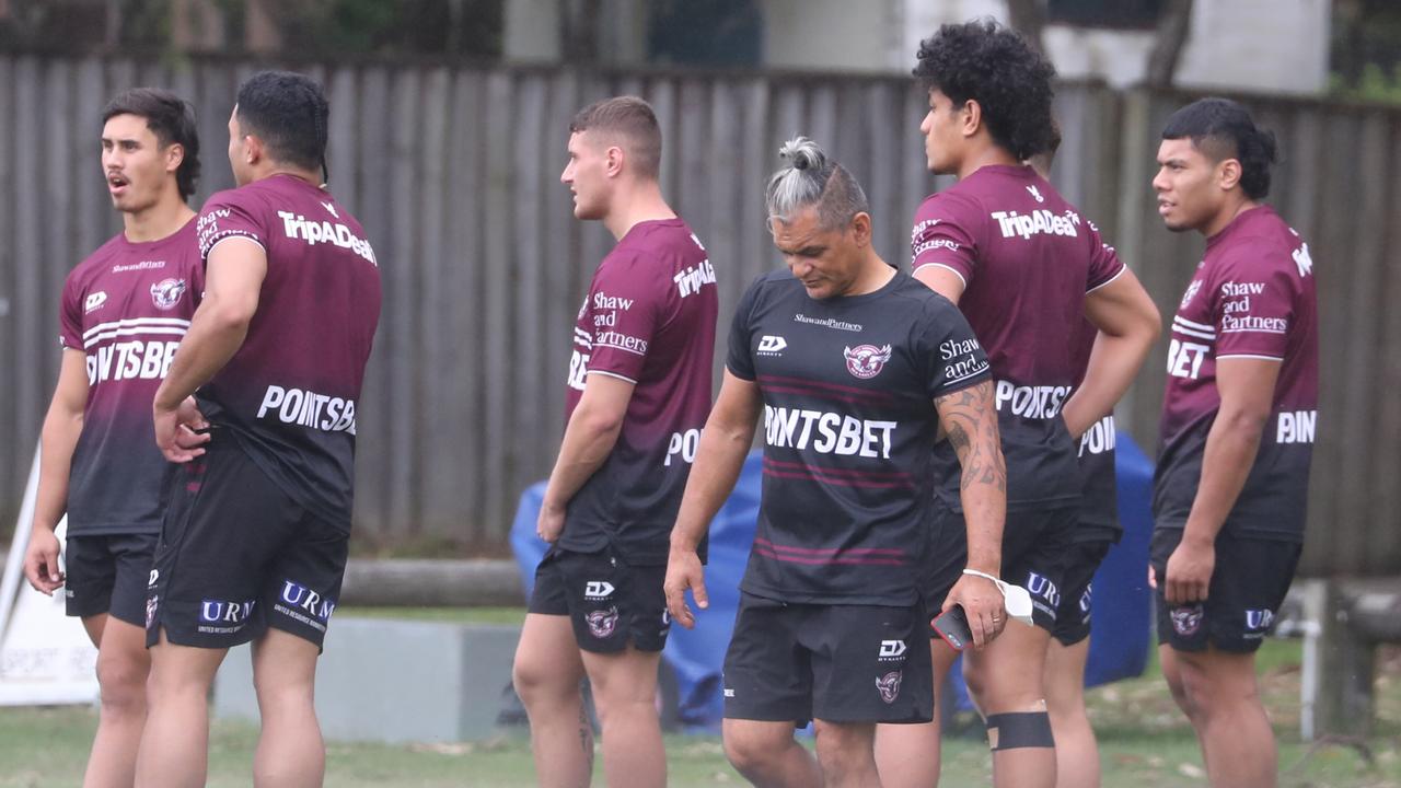 Manly trainer Don Singe has been working with the NRL squad despite being unvaccinated. Picture: John Grainger