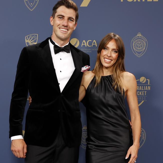 ‘At the heart of any good partnership’ ... Pat and Becky Cummins at the 2023 Australian Cricket Awards.