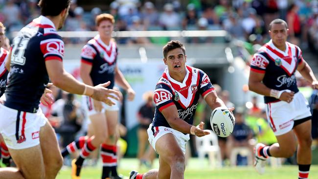 Jayden Nikorima in action for the Roosters. Picture Kym Smith