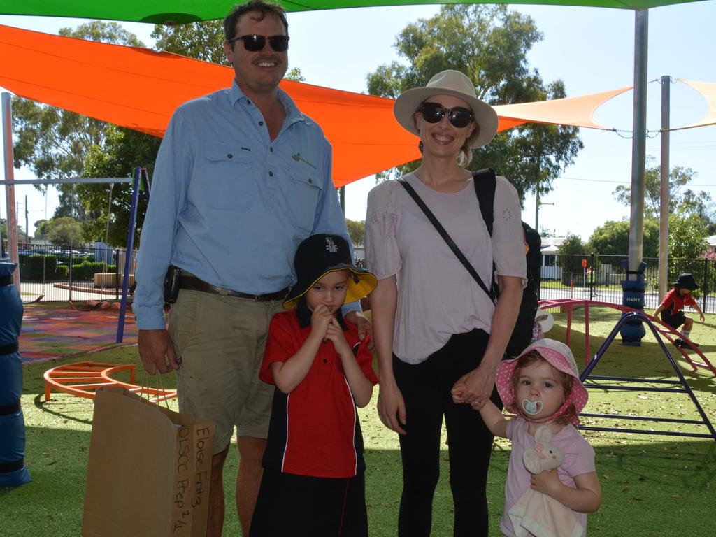 Nick, Alanah, Eloise and Isabelle on the first day of school at Our Lady of Southern Cross College