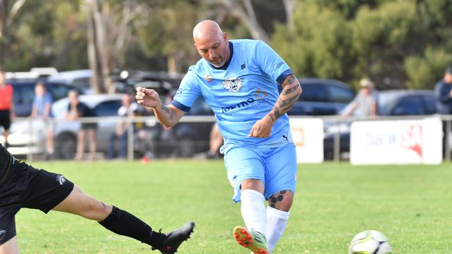 Journeyman Aaron Westervelt, playing for Noarlunga United last season, has switched from Parafield Gardens to Elizabeth Vale. Picture: AAP/Keryn Stevens