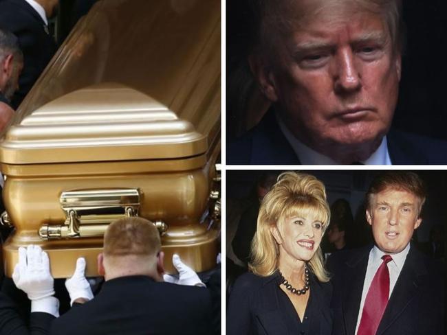 Ivana Trump was laid to rest at a Manhattan church today with Donald Trump in attendance. Picture: AFP.