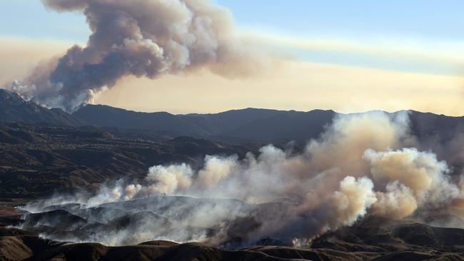 Multiple fires continue to burn in Los Angeles, California. Picture: AFP.