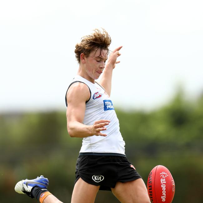 First round selection Tanner Bruhn will make his AFL debut against the Saints. Picture: Getty Images