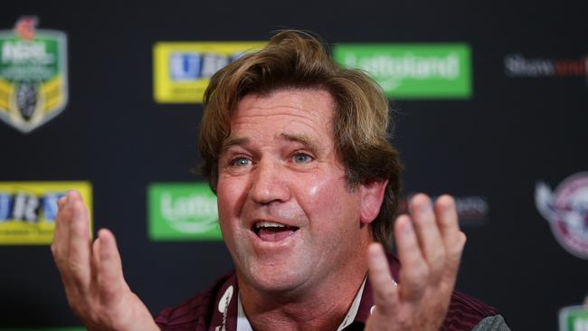 Des Hasler has been unveiled as the new coach at Manly. Picture: Brett Costello