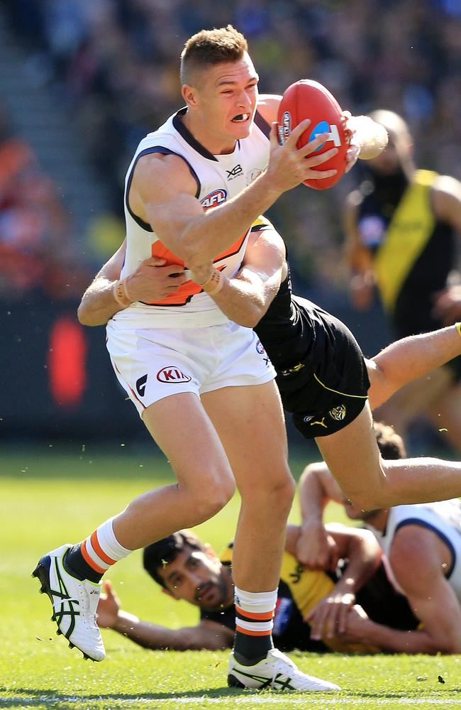 Adam Tomlinson of the GWS Giants during the 2019 AFL Grand Final. Picture: Mark Stewart