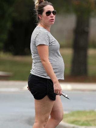 A pregnant Vikki Campion pictured in Canberra. Picture John Grainger