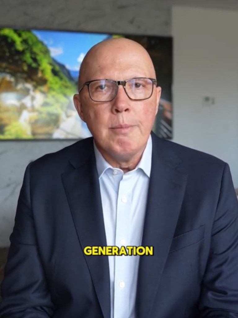 Peter Dutton shared his first TikTok on Monday. Picture: TikTok