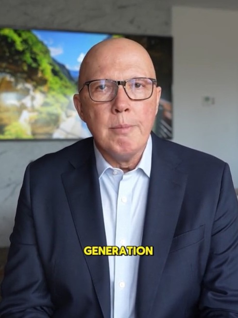 Peter Dutton shared his first TikTok on Monday. Picture: TikTok