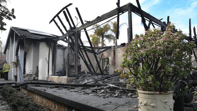 The home on Netherby Ave was destroyed, with a damage bill expected to run into the millions. Picture: Dean Martin/Advertiser