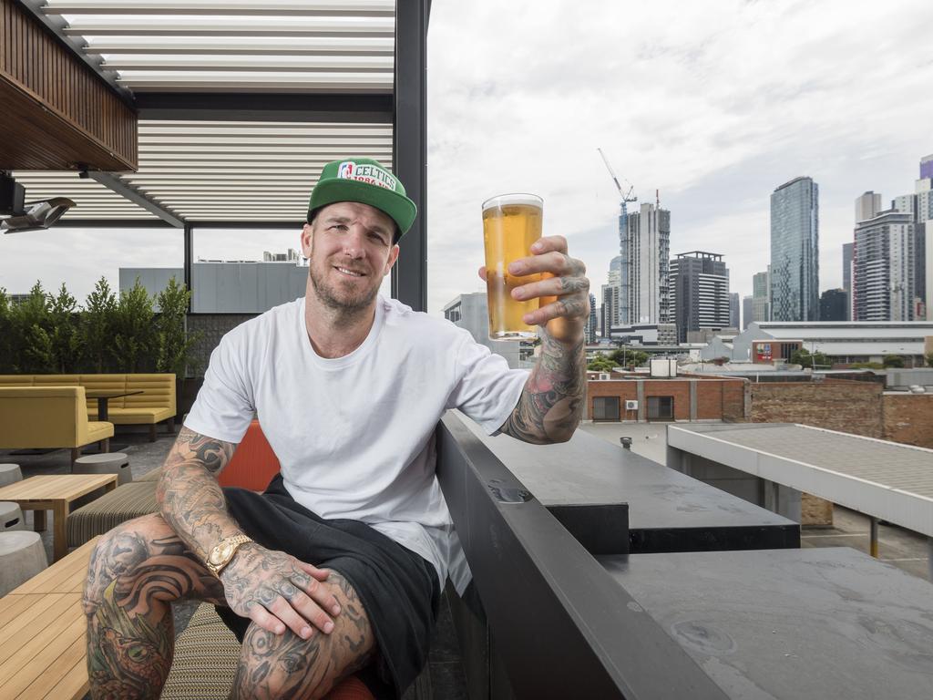 Dane Swan at his pub, The Albion. Picture: Jason Edwards