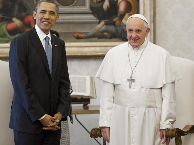 On the surface everything looked completely calm when President Obama and Pope Francis met. Picture: Saul Loeb/ AFP