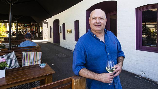 Simon Watson at Lygon Street institution Jimmy Watson’s. Picture: Aaron Francis