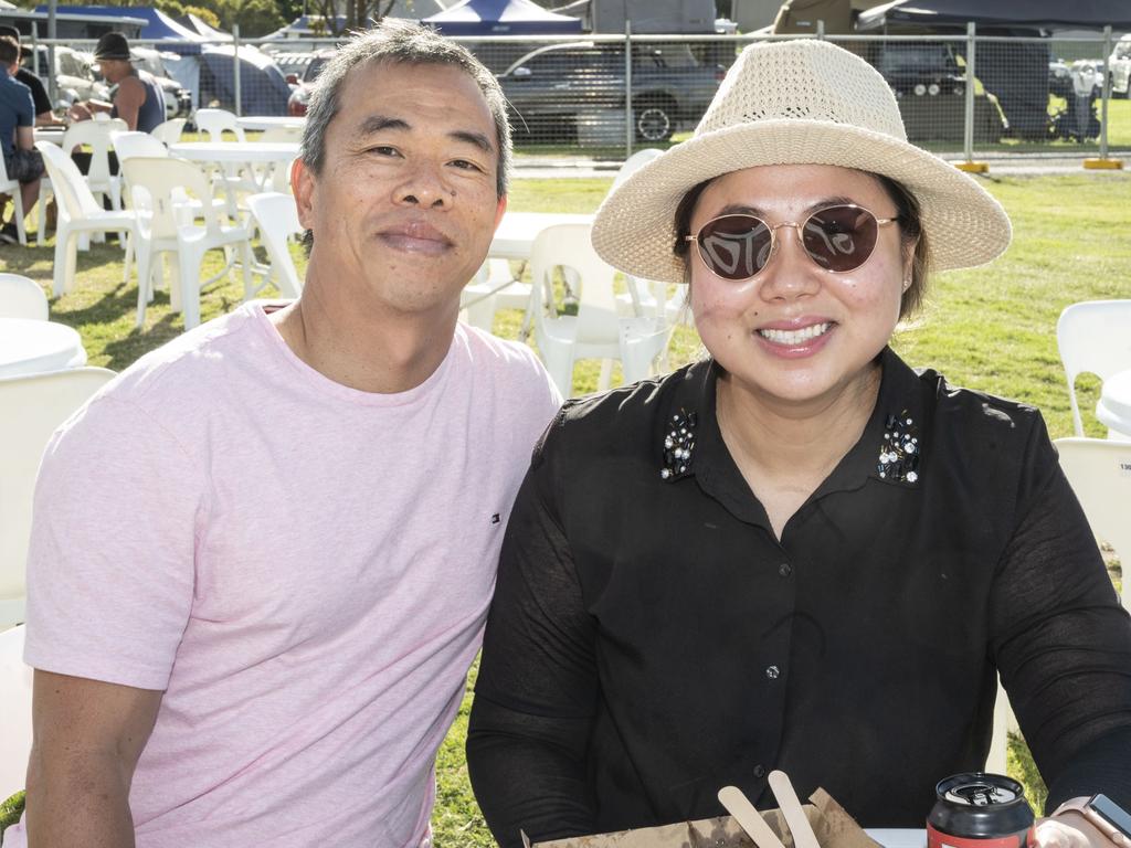 Chau Chuc and Jaz Wong at Meatstock, Toowoomba Showgrounds. Friday, April 8, 2022. Picture: Nev Madsen.