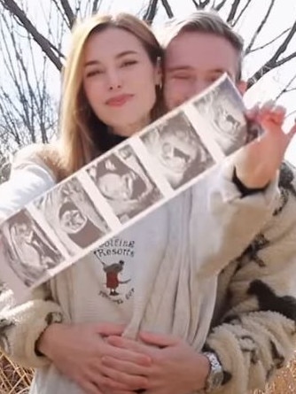 The couple made the pregnancy announcement on Sunday. Picture: PewDiePie/YouTube