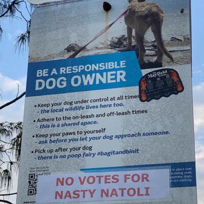 Cr Joe Natoli is being targeted by dog lovers after his vocal support of controversial beach bans at Pt Cartwright. Photo: Facebook