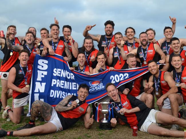 Black Rock celebrated its first premiership since 2015. Photo: Shannon Lee.