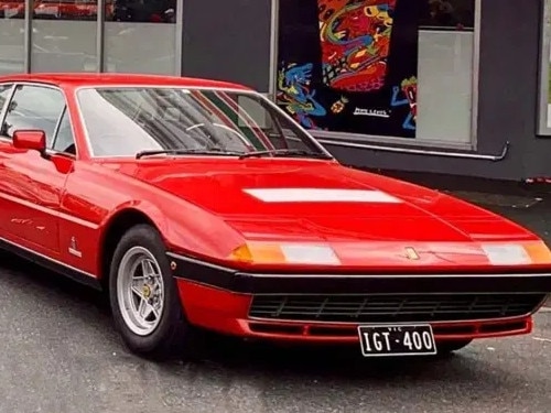 The owner of a rare Ferrari has been reunited with his stolen vehicle only hours after discovering it was snatched. Picture: 3AW