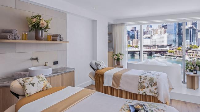 A treatment room at Sofitel Spa Darling Harbour. Picture: Anna Kucera