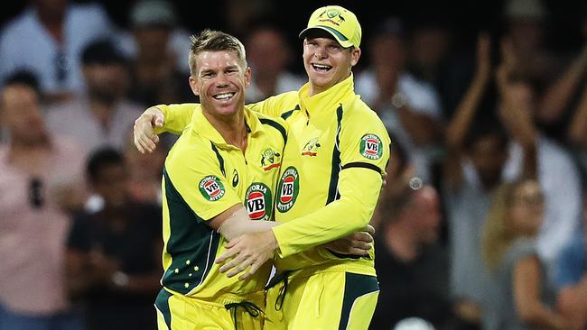 Australia will be bolstered by the return of David Warner (left) and Steve Smith. Picture: Brett Costello