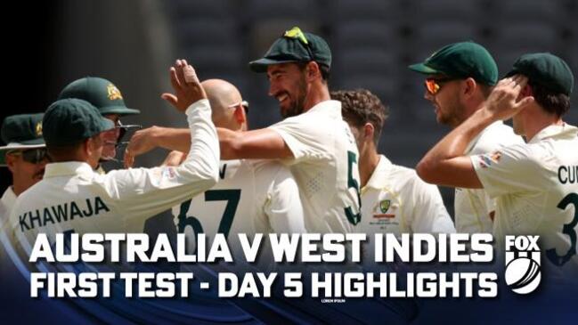 AUS v WI: First Test, day 5 highlights