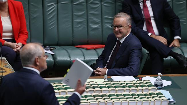 Anthony Albanese fires back at Prime Minister Scott Morrison during Question Time. Picture: NCA NewsWire/Gary Ramage