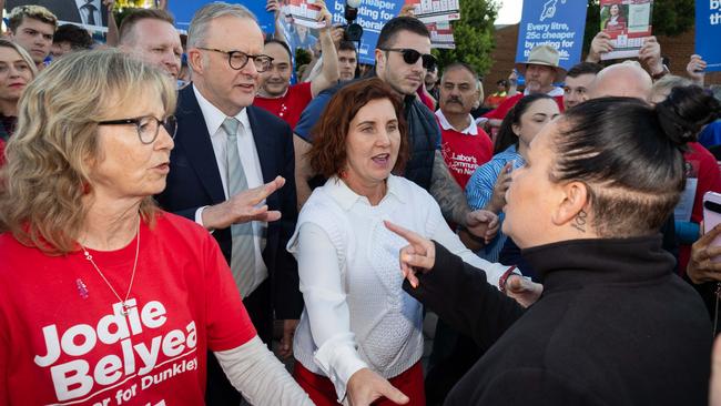 She was protesting the halving of mental health sessions eligible for the Medicare rebate. Picture: Jason Edwards / NewsWire