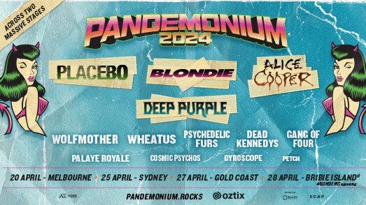 Promotional material for the Pandemonium concert.