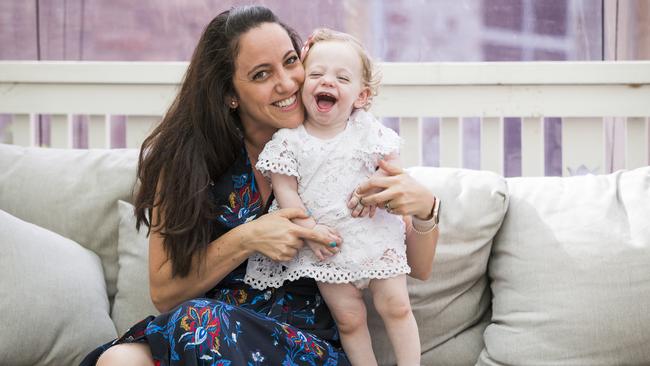 Katie Bournelis makes sure her daughter Isabelle, 16 months, is always up to date with her vaccines. Picture: Dylan Robinson