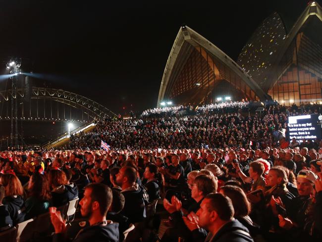 The 2018 Sydney Invictus Games opening ceremony on the forecourt of the Sydney Opera House. Picture: Toby Zerna