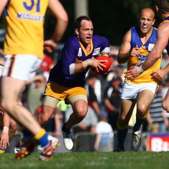 Kris Bardon in action during the ‘07 grand final. Picture: Garry Sparke.