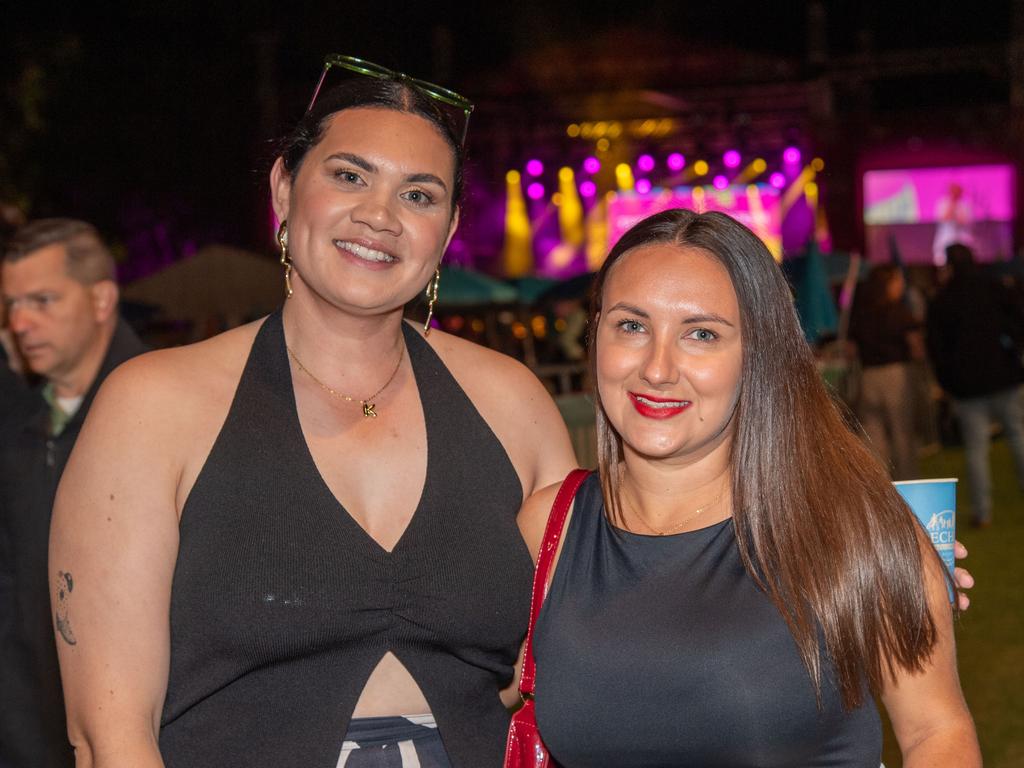 (From left) Keele Cochrane and Shay Collins. Toowoomba Carnival of Flowers Festival of Food and Wine. Friday, September 13, 2024. Picture: Nev Madsen