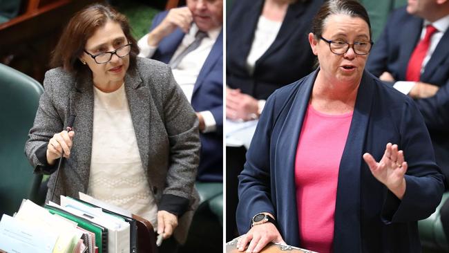 Lily D’Ambrosio (L) has accused Madeleine King (R) of sounding “like a Coalition minister” on the issue of gas supply.