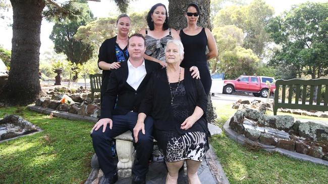 FAMILY: Some of Marie van Beers&#39; family. Son Chris van Beers sitting next to Moya Reid, Marie&#39;s sister, plus Ms Reid&#39;s daughter, Martina Reid on far left at back.