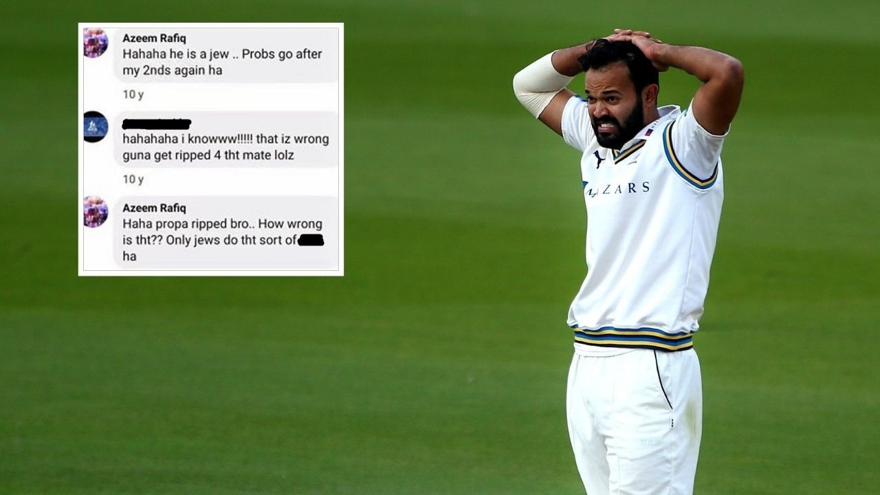 Old messages have come back to haunt Azeem Rafiq. Photo: Getty Images/Twitter.