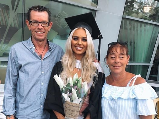 Nathan Bell with his daughter Sakara, and wife Narelle (Photo: file).