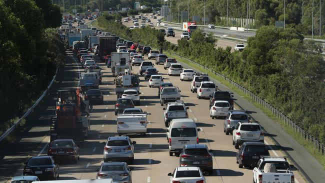 The congested M1 at morning peak hour. Picture Glenn Hampson