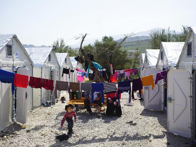 The Better Shelter tents in action on Lesvos, Greece. Picture: Ikea Foundation