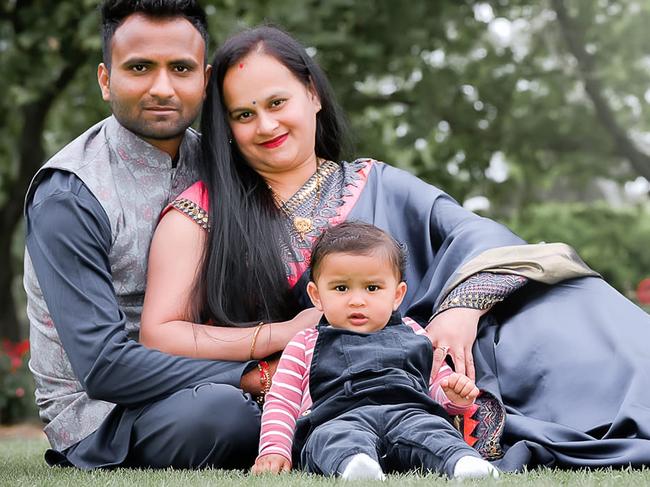 Dipti Patel and dad, Jigar Patel  with daughter Kreya . Picture: Facebook