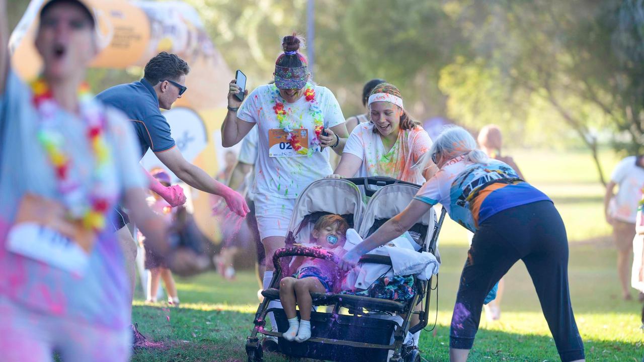 Fun from the 2023 Gladstone Colour Me Capricorn fun run for the RACQ CapRescue. Photos: Cherryandjun Photography