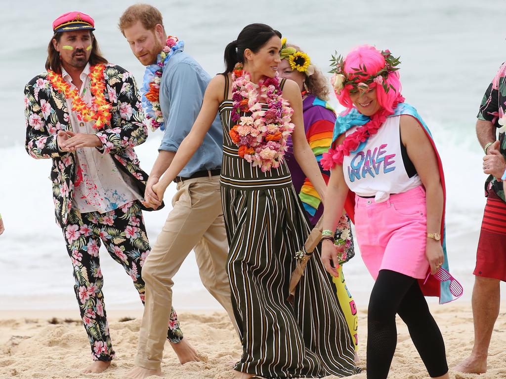 The Duke and Duchess of Sussex, Prince Harry and Meghan Markle visit Bondi beach to take part in the 