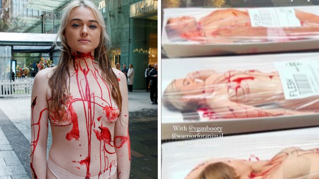 Tash Peterson to take her blood-splattered vegan campaign overseas to UK  and Europe