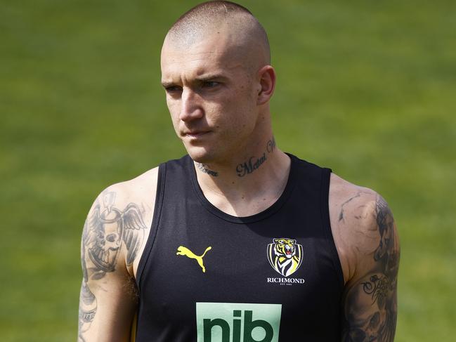 Dustin Martin was preparing to ramp up his training regimen after shedding weight following a serious injury. Picture: Getty Images